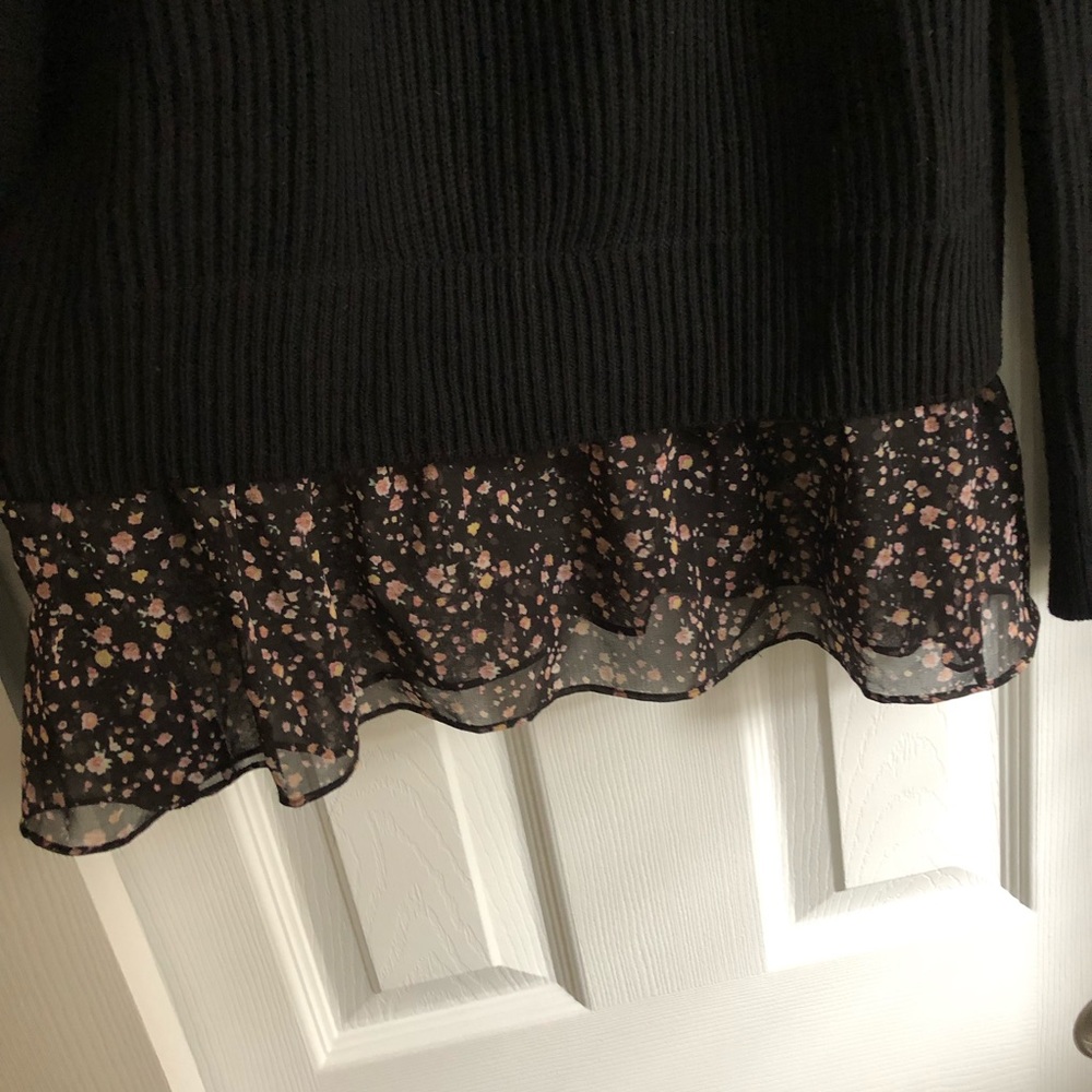All Saints Ruffle Hem Cold Shoulder Sweater, size S - Picture 5 of 13